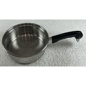 Vtg Saladmaster Approx 8.25" Pan 18-8 Tri-Clad Stainless Steel USA No Lid EUC